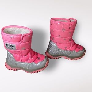 Coga Girls Pink Snow Boots Pre-School Size 1.5